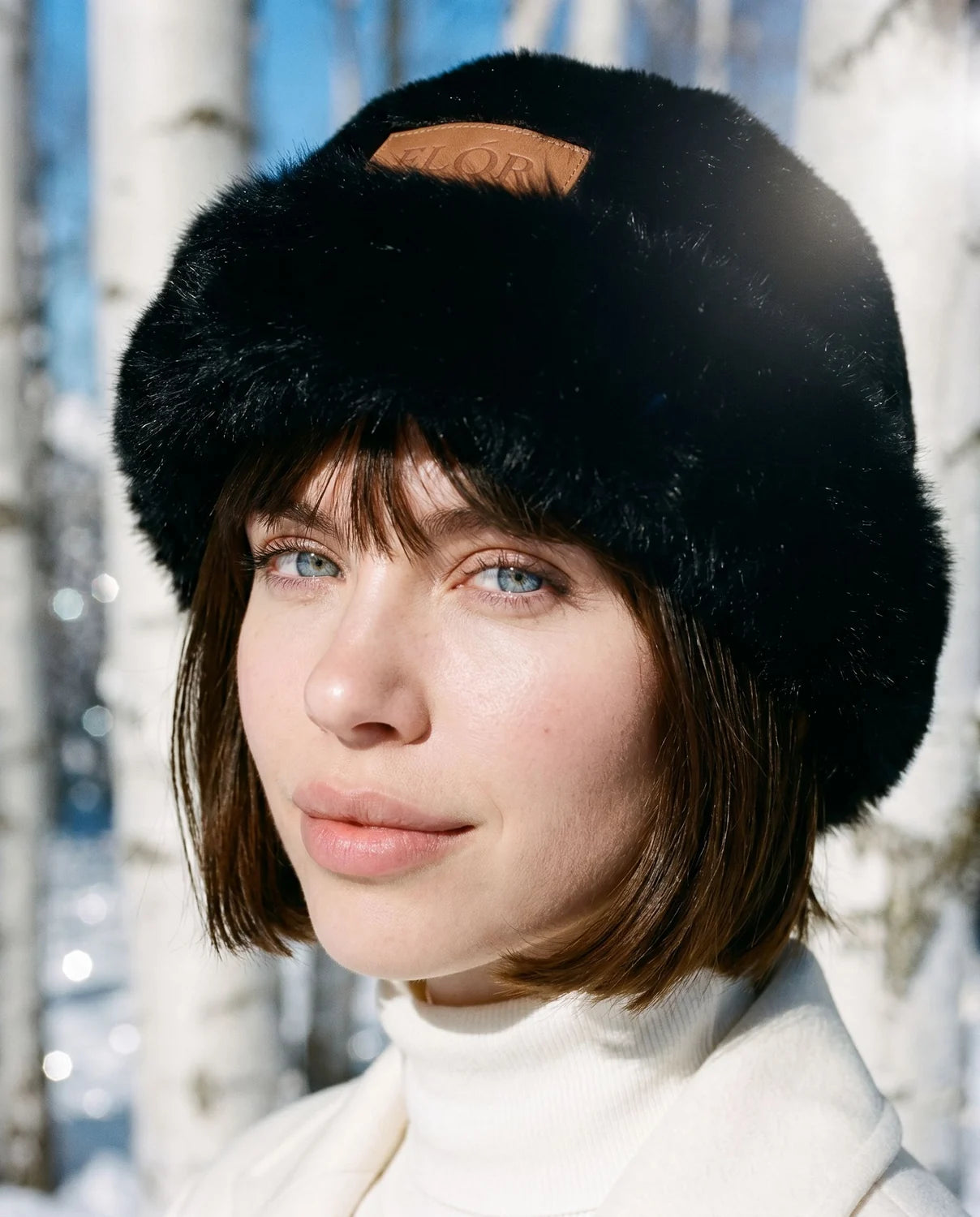 Boreal Hat negro en modelo, retrato close